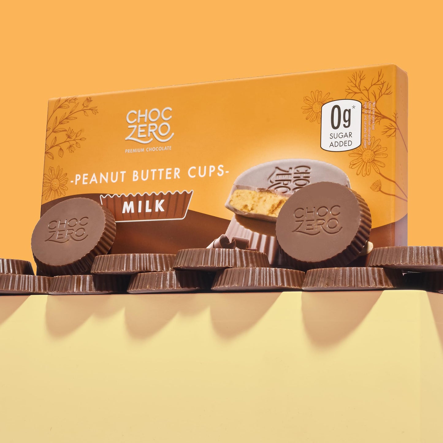 ChocZero Milk Chocolate Peanut Butter Cups, No Added Sugar, Low Carb Snack, High Fiber, Keto Friendly, 32 Total Cups (4 Ounce, Pack of 4)