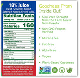 ALO Aloe Vera Juice Drink | BLUE - Aloe Vera + Blueberry | 16.9 fl oz, Pack of 12 | Plant-Based Drink with Real Aloe Pulp