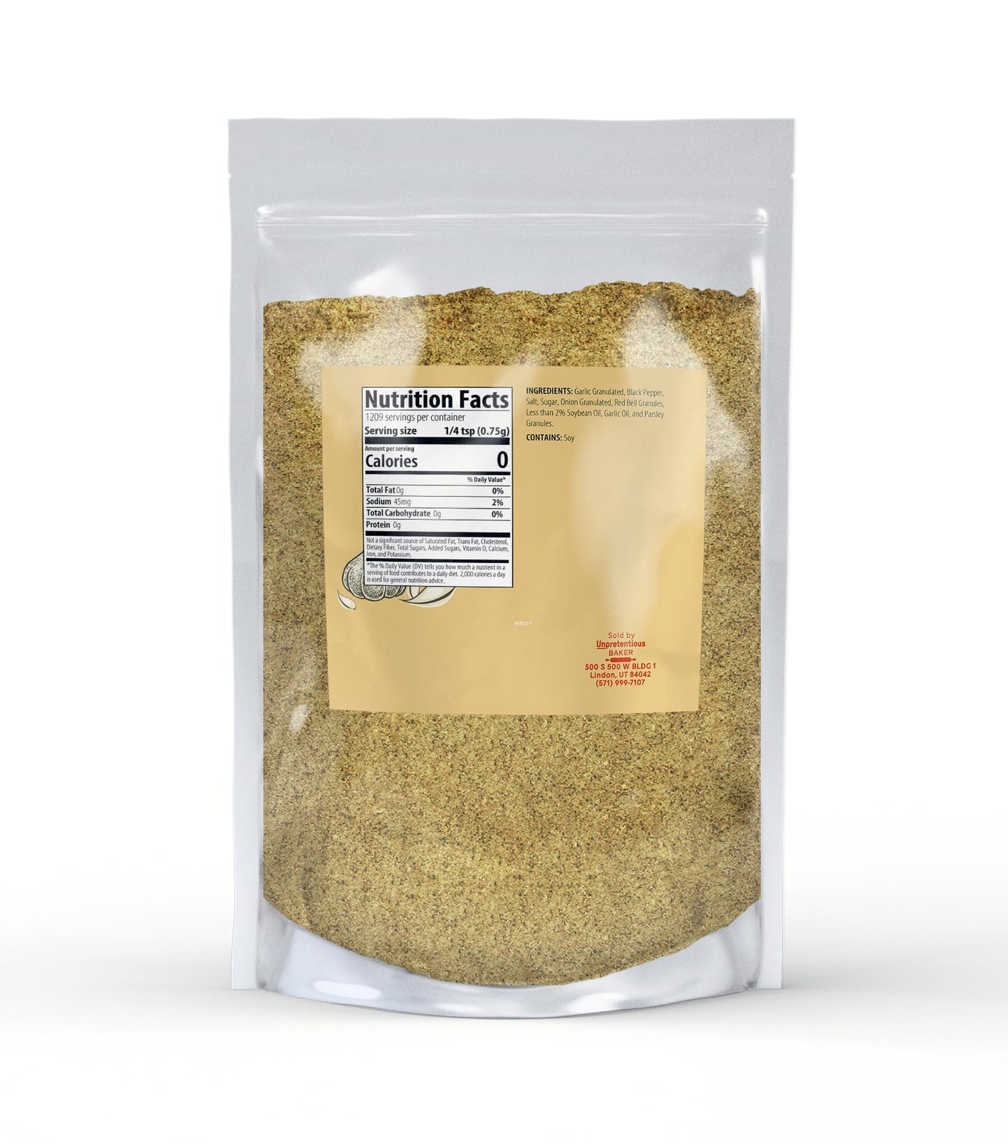 Unpretentious Garlic Pepper, Versatile Seasoning, Salty & Garlicky Flavor, Delicious Seasoning Blend (2 Pound)