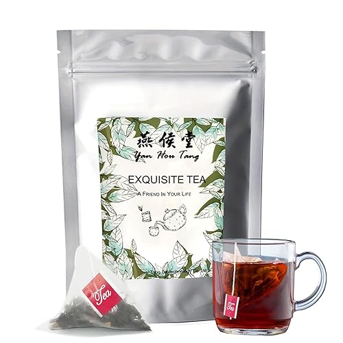EILIN YHT Hibiscus Flower Tea Bags Jamaica Herbal Roselle Tea 50 Counts x 3Grams