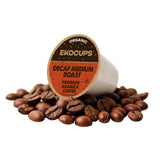 EKOCUPS Organic Decaf Coffee Pods, Swiss Water Decaffeinated Hot or Decaf Iced Coffee For Keurig K Cups Machines, Organic Fair Trade in Recyclable