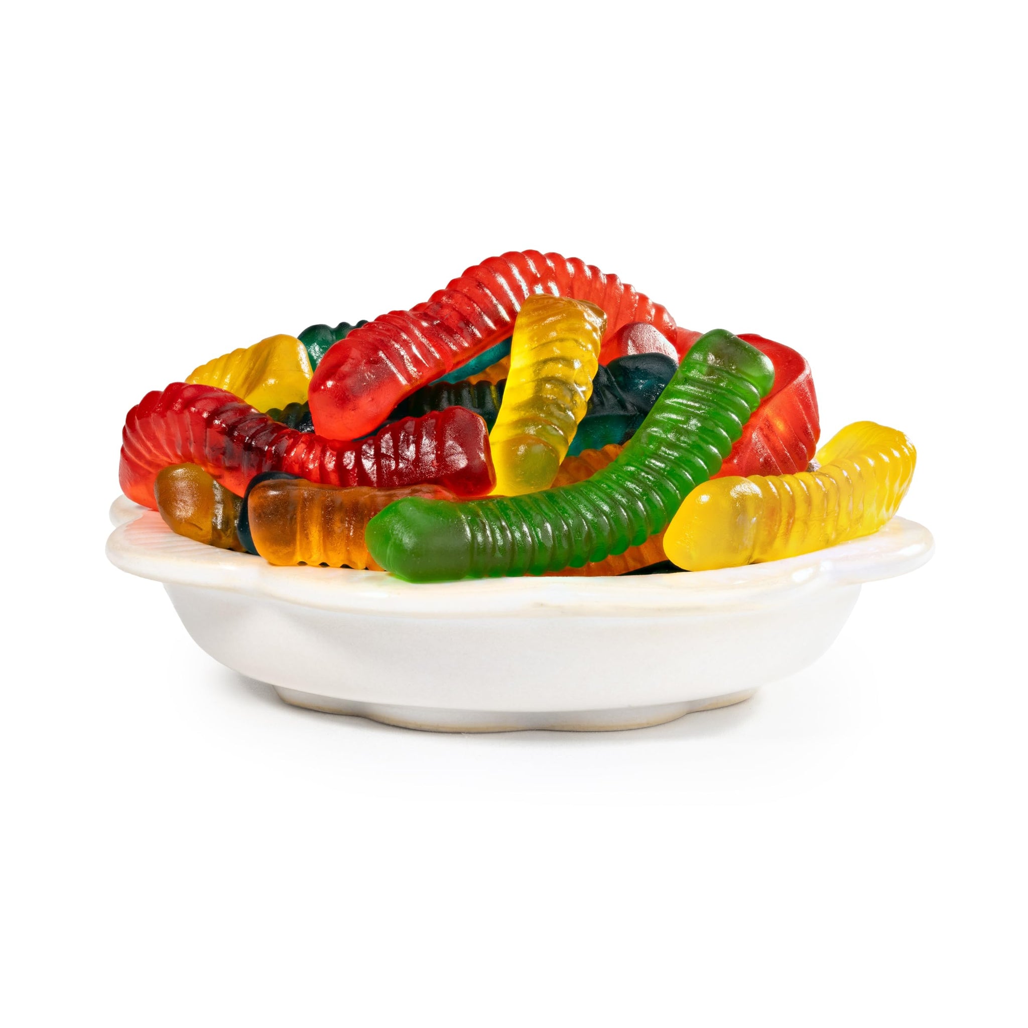 Smarty Stop Gummy Worm Candy - Edible Fruity Flavored Confectionery Snack (Assorted Fruit Worm, 2 Pound (Pack of 1))