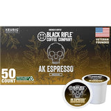 Black Rifle Coffee Company AK Espresso, 50 Count, Medium Roast K Cups - Single Serve K Cups Coffee Pods - Kcup Pods Compatible with Keurig 1.0 & 2.0