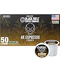 Black Rifle Coffee Company AK Espresso, 50 Count, Medium Roast K Cups - Single Serve K Cups Coffee Pods - Kcup Pods Compatible with Keurig 1.0 & 2.0