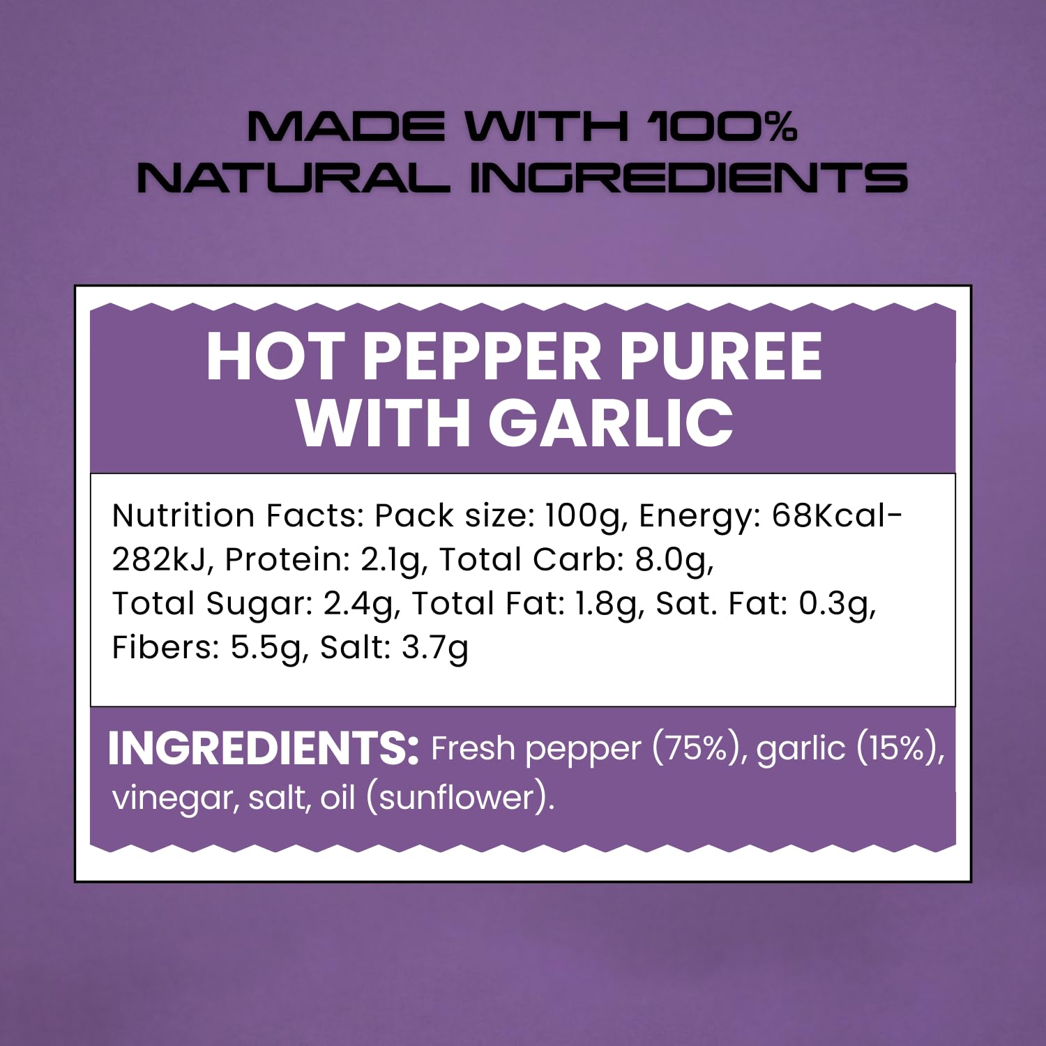 Authentic Taste Africa Pepper Sauces & Purees - Traditional West African Chili Sauce Made with a Variety of Peppers, Ginger & Garlic, Flavor-Packed