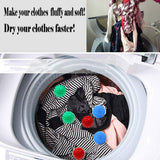 Reusable Dryer Balls Laundry Wash Dryer Balls Anti-Static Fabric Softener Laundry Washing Ball, 6pcs (Red)