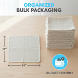 Simpli-Magic Cotton Shop Towels 14"x12" (145 Pack) - Reusable Cleaning Shop Rags for Automobiles, Industries, Garage and Homes (White)