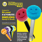 The Original Smiling Handle with Soap Dispensing for Scrub Daddy (Reg. TM) Sponge and Scrub Moji Sponge (White)