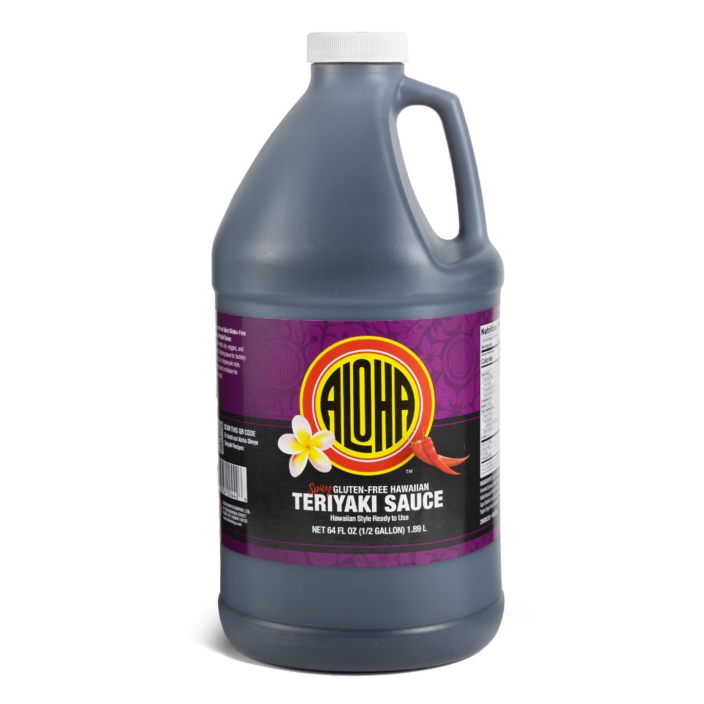 Aloha Shoyu - Spicy Gluten-Free Hawaiian Teriyaki Sauce - 1/2 gallon