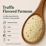 Truffle Umami Parmesan Seasoning, 16.5 oz - Gourmet Parmesan Cheese & Truffle Blend with Garlic & Onion, Savory Finishing Topper, by Woodland Gourmet
