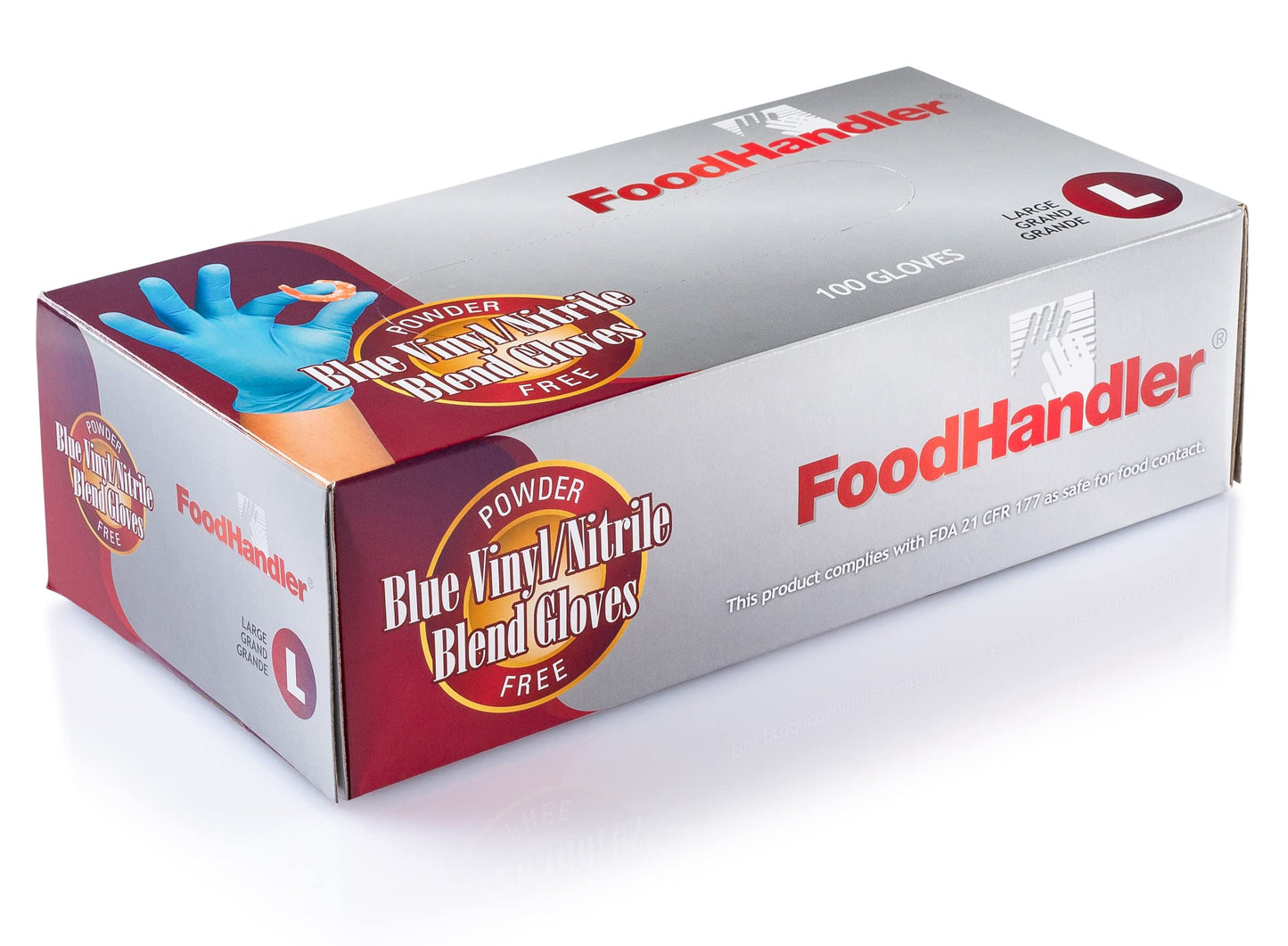 ESKAY PRODUCTS Nitrile Vinyl Blend Disposable Gloves, Latex Free, Powder Free Gloves, (5 Mil Plus Glove) Blue (Large (Pack of 1000))