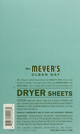 Mrs. Meyer's Clean Day Basil Scent Fabric Softener Sheets 80 oz.
