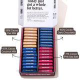 Raaka Dark Chocolate Gift Box | Mini Dark Chocolate Variety Pack | Organic, Vegan, Gluten Free | Box of 30 Individually Wrapped Chocolates