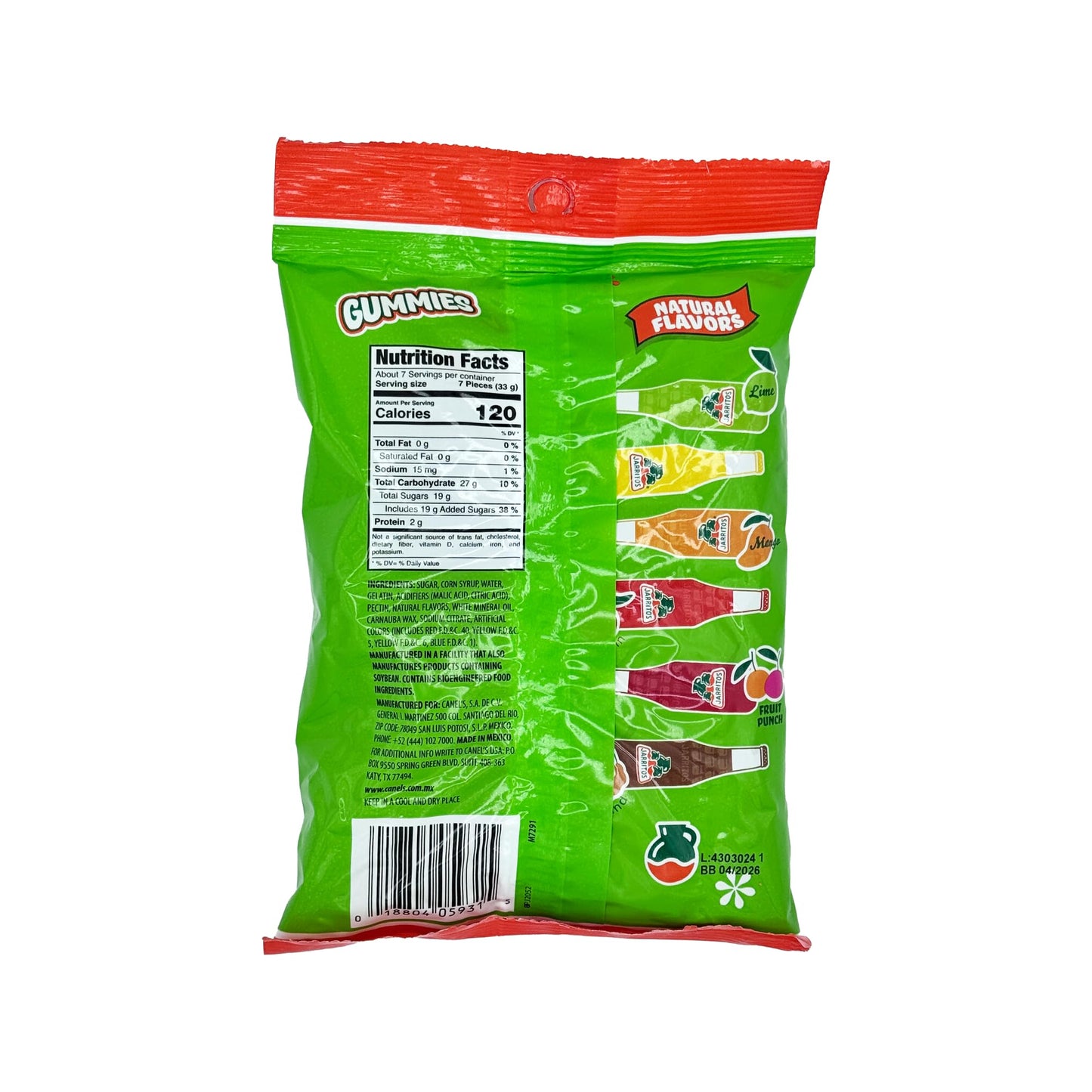 Jarritos Gummies - Sour or Sweet Naturally Flavored Gummy Candy, Mexican Candies, Dulces Mexicanos, Snack, Treat (Sweet)