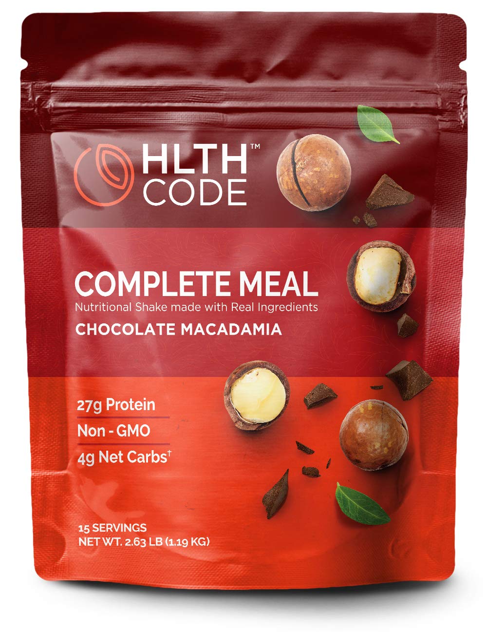 HLTH Code Complete Meal Replacement Shake - Healthiest Meal Replacement = Healthiest You | Keto Friendly | High Protein | Low Carb | Collagen | Gluten