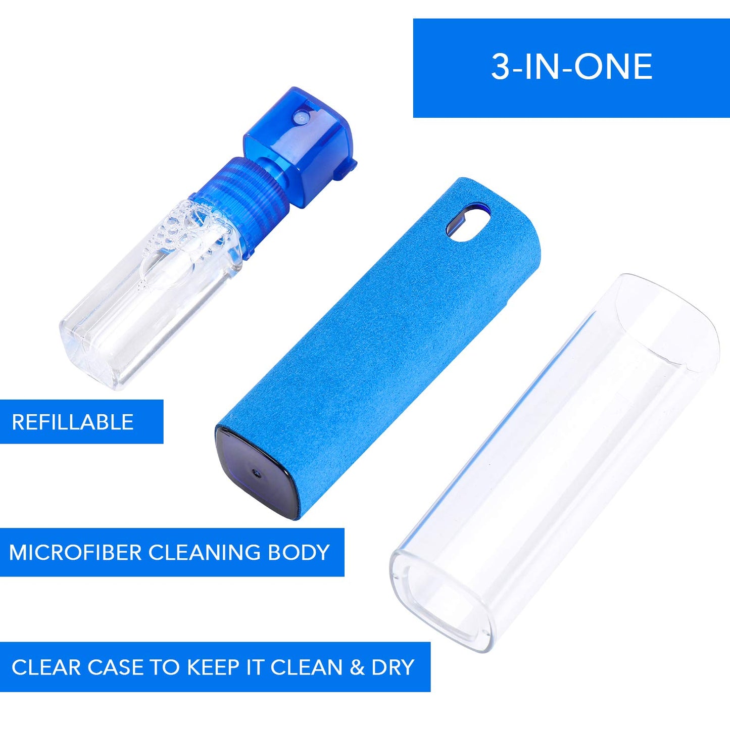 ProofTech Screen Cleaner | Unibody All-in-One Spray and Microfiber Wipe Cloth for All Electronic Devices Computers TVs Phones Tablets | Streak Free