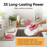 Kitchen Sponges for Washing Dishes, Non-Scratch Cellulose Dish Scrub Sponges, Cleaning Sponges for Household Use, Safe Cleaning Products, Kitchen