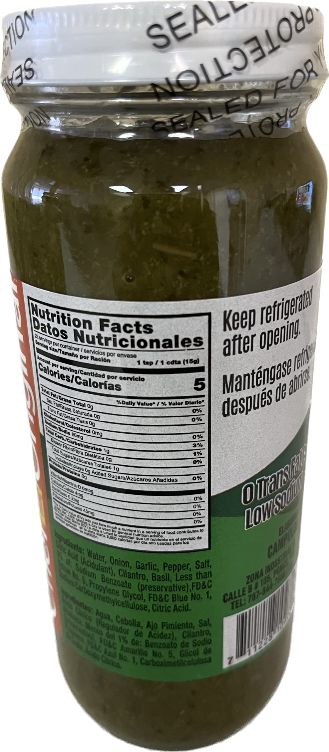 Campolor Chef El Original Sofrito with Albahaca 12oz ( 2 Pack )