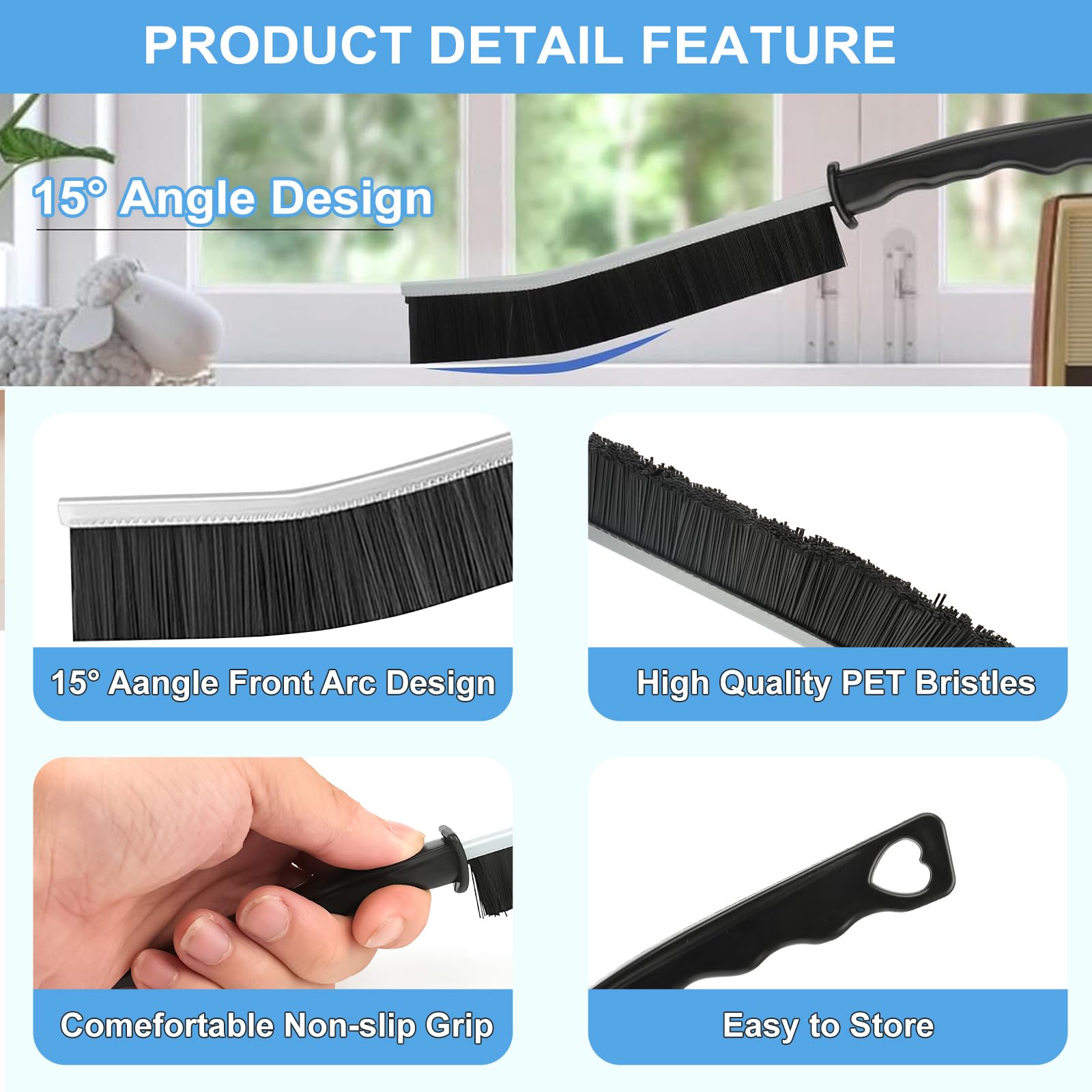 Dfacio 11Pcs Crevice Cleaning Brush Set, Hard Bristle Cleaning Supplies for Kitchen, Bathroom, Corner, Grout, Sink