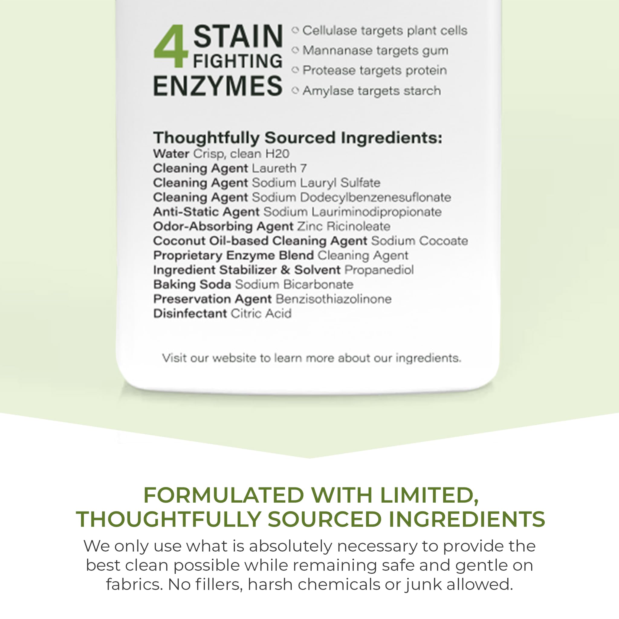 Athletic Sport Active wear Laundry Detergent | 4x Powerful Plant-Based Formula with Cleaning Enzymes for Sport Wash | Fragrance Free Natural Odor