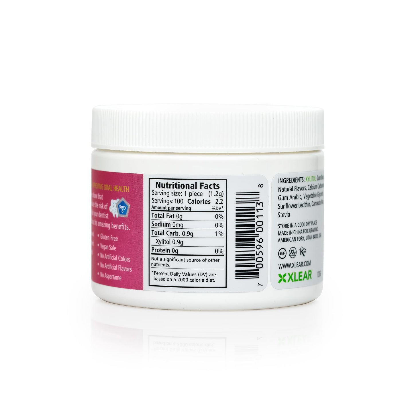 Spry Fresh Natural Xylitol Chewing Gum Dental Defense System - Aspartame-Free, Sugar-Free, Non-GMO, Gluten-Free (Bubble Gum, 100 Count - Pack of 1)