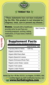 Herbal Cup Ayurveda Balanced Tea, Organic Health & Body Focused Teas, No Caffeine Herbal Supplement (Throat, 16 Count (Pack of 6))