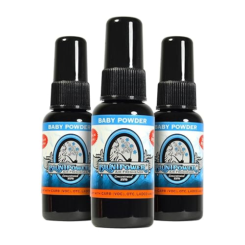 BluntPower 1 Ounce Oil Based Concentrated Air Freshener and Oil for Burner, Baby Powder (Pack of 3)