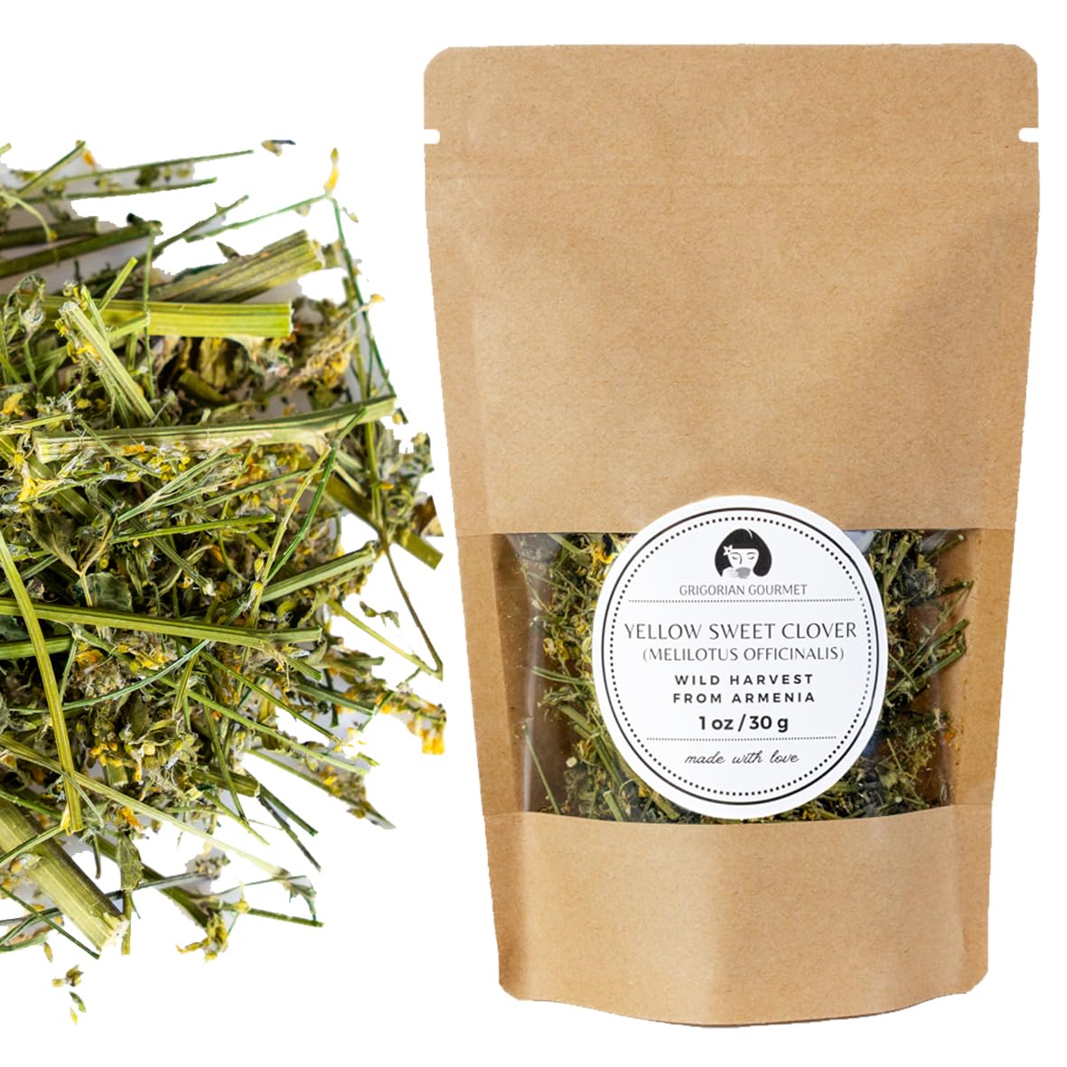 Yellow Sweet Clover (Melilotus officinalis), 1 OZ (30g) | Wild-Harvested Herbal Tea from Armenia's Lori Region | Premium Natural Dried Flowers