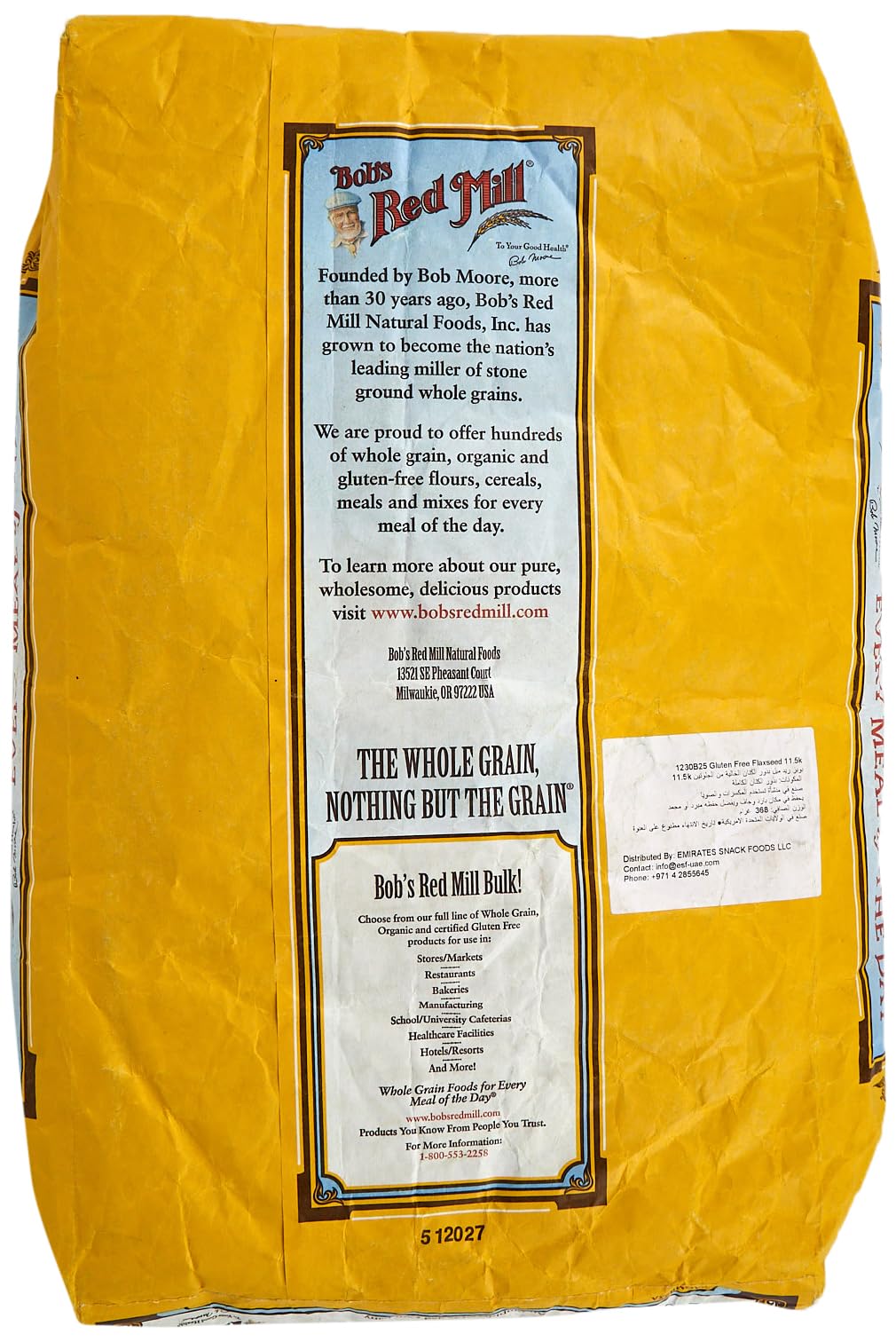 Bob's Red Mill Raw Whole Brown Flaxseed, 25 Pound