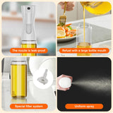 MISSOLO Oil Sprayer for Cooking, 200ml Olive Oil Sprayer? oil mister For air fryer, cooking, baking, salad, frying, BBQ