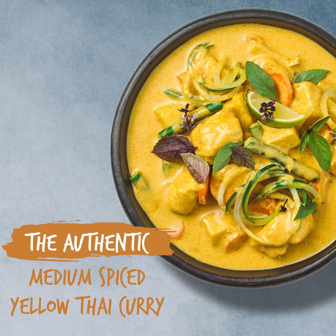 Passage to Asia Yellow Thai Curry Sauce, Mild Yellow Curry Stir Fry & Simmer Sauce, Just Add Coconut Milk, No Artificial Ingredients, Serves 4, 7 oz