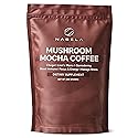 Nabela Mocha Mushroom Coffee - Instant Colombian & Arabic Roasted Blend with Lion's Mane, Chaga & Reishi - Focus & Energy Mushroom Powder - Delicious