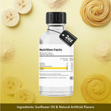 Dolce Flav Banana Extract - 2 Ounce Oil-Soluble Kosher, Sugar-Free, Concentrated Ripe Banana Flavoring for Baking, Smoothies & Ice Cream, Includes