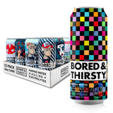 BORED & THIRSTY Supreme Water with Electrolytes, pH 8+ Alkaline and Trace Minerals - 16 FL OZ - 100% Recyclable Aluminum Cans 12 Pack with Limited