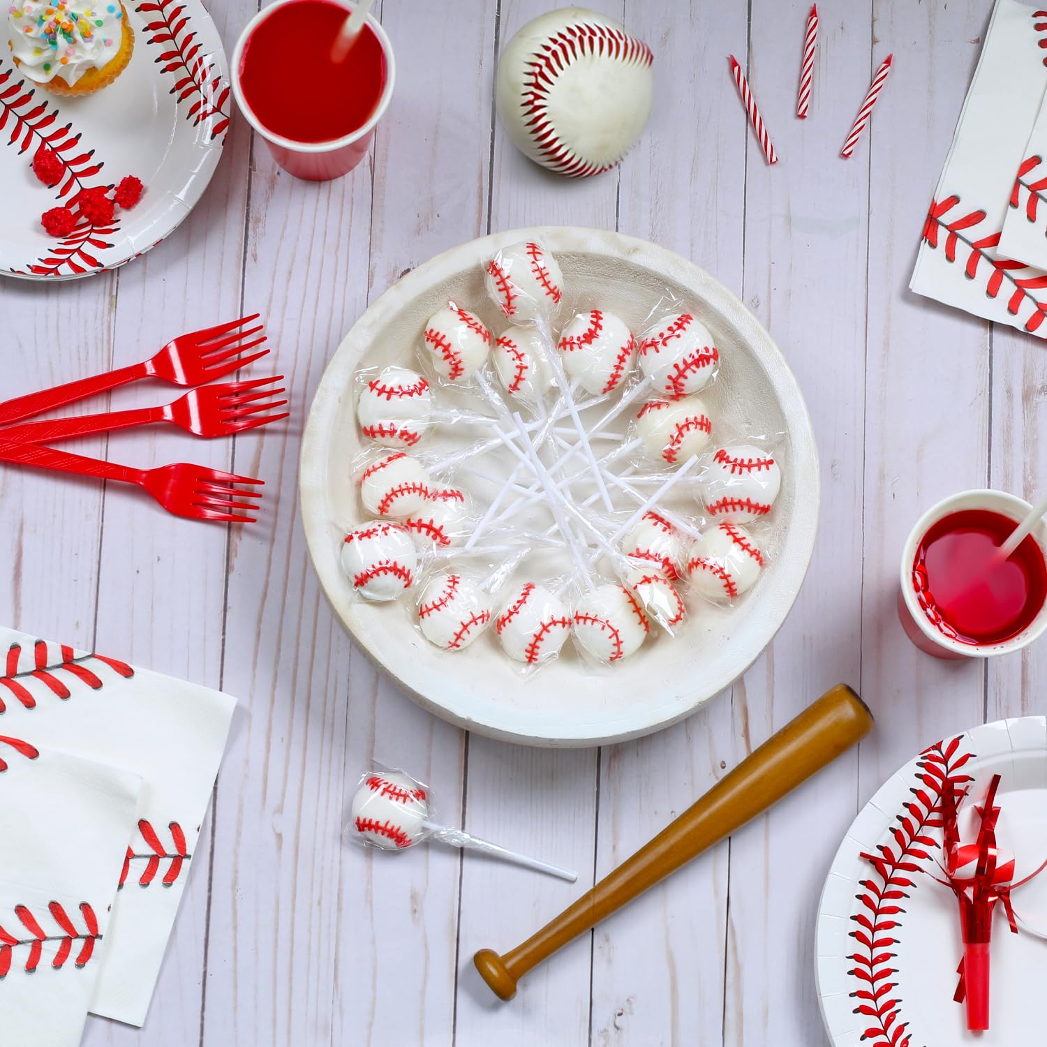 Baseball Candy Lollipops - Bulk Individually Wrapped Suckers - Great for Baseball Party Favors - Baseball Goodie Bags - Softball Team Treats - Fan