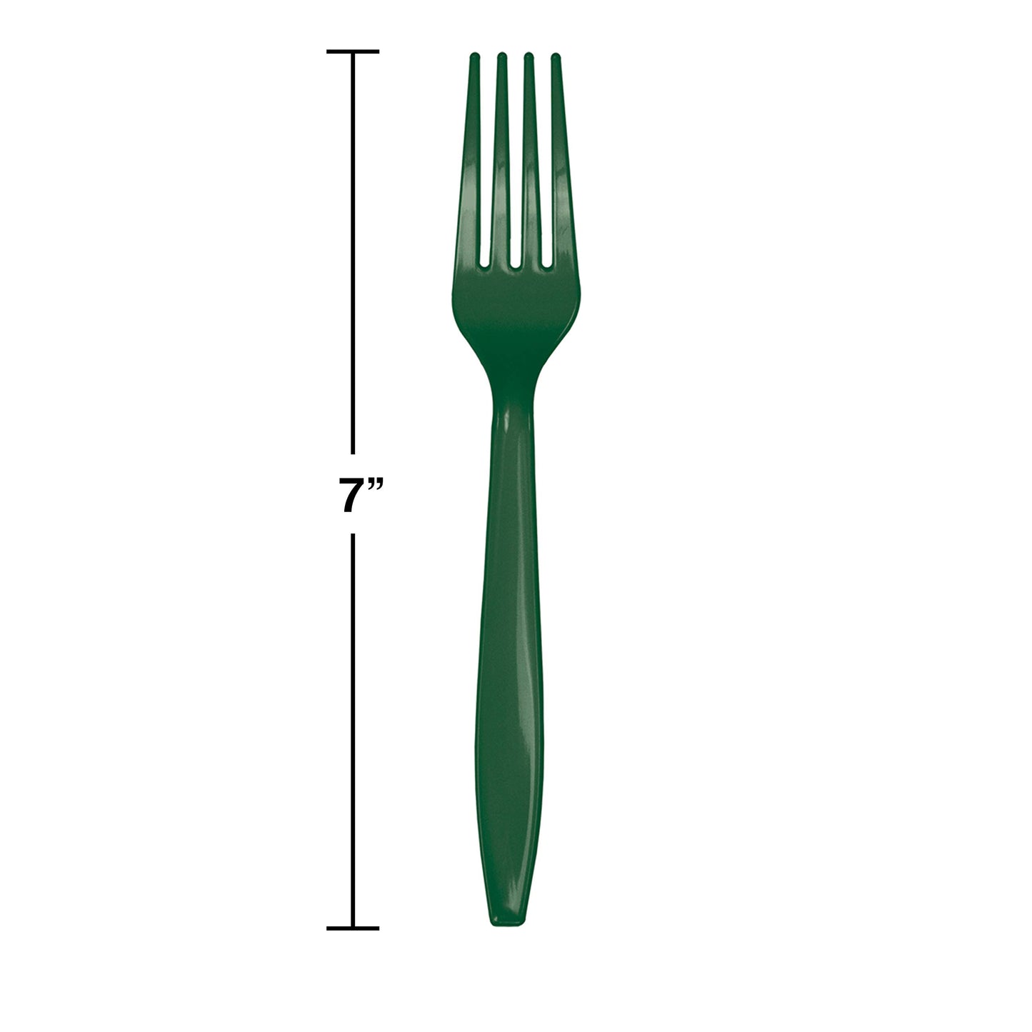 Trendware Hunter Green Plastic Forks, 72 Count