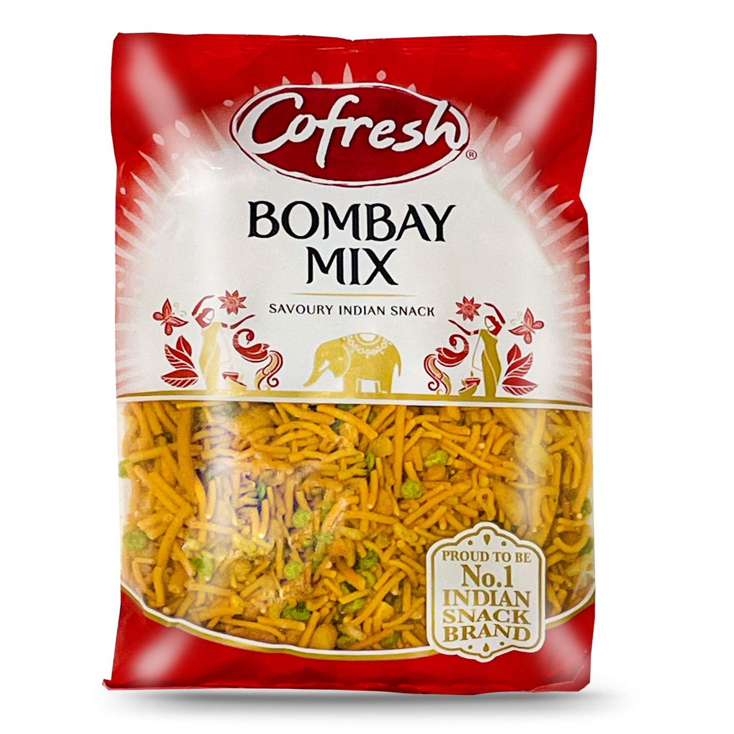 CoFresh Snacks, Indian Rice Sticks, Crunchy Mix of Noodles, Peas, Peanuts & Lentils, Savoury Indian Snacks, Britain's Favorite Indian Snack Brand