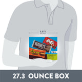 HERSHEY'S, KIT KAT and REESE'S Assorted Milk Chocolate Candy Variety Box, 27.3 oz (18 Pieces)