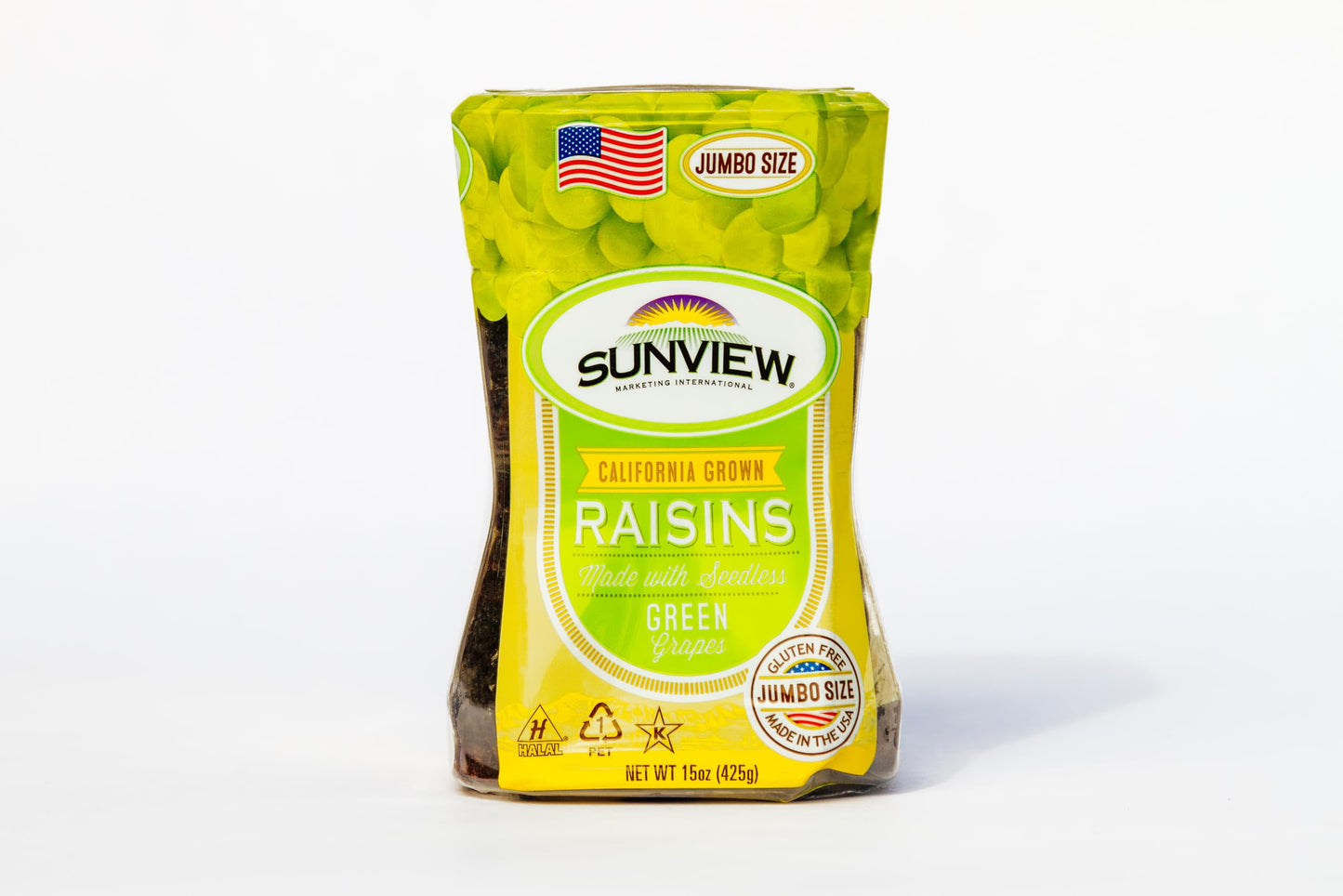 Sunview Jumbo Green Raisins 3-15 oz. Canisters