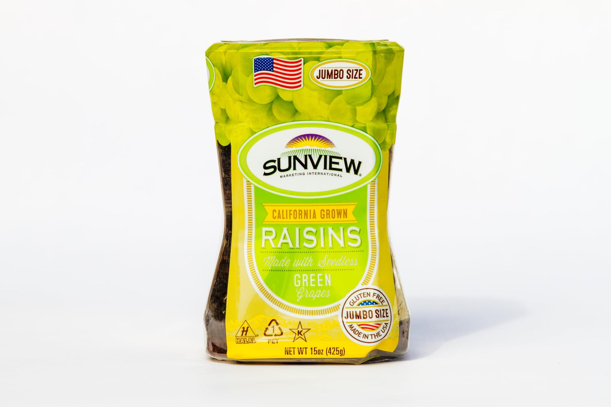 Sunview Jumbo Green Raisins 3-15 oz. Canisters