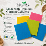 10 Pack Swedish Dishcloths for Kitchen | Reusable Paper Towels Washable, Non-Scratch Cellulose Sponge Cloths | Ultra Absorbent Dish Rags, No Odor