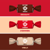 Taffy Candy - 2 Pound Bulk Pack (150 Count) - Old Fasioned Candy - Individually Wrapped Premium Assorted Caramels - Vanilla, Chocolate, Strawberry