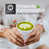 DoMatcha - Organic Ceremonial Green Tea Matcha Powder, Natural Source of Antioxidants, Caffeine, and L-Theanine, Promotes Focus and Relaxation