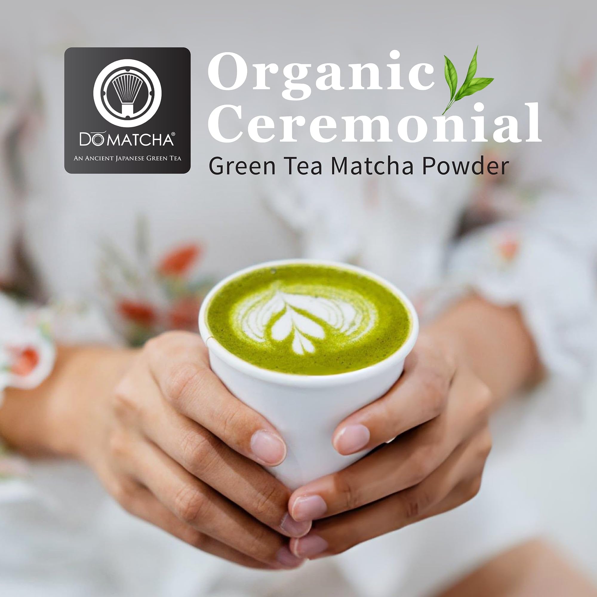 DoMatcha - Organic Ceremonial Green Tea Matcha Powder, Natural Source of Antioxidants, Caffeine, and L-Theanine, Promotes Focus and Relaxation