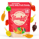 Fruit Jelly Candy 2 lbs | Mixed Fruit Jelly - Mango, Strawberry, Apple, Pineapple, and Grape | Popping Squeeze Jellies | Viral Candy from Tiktok |