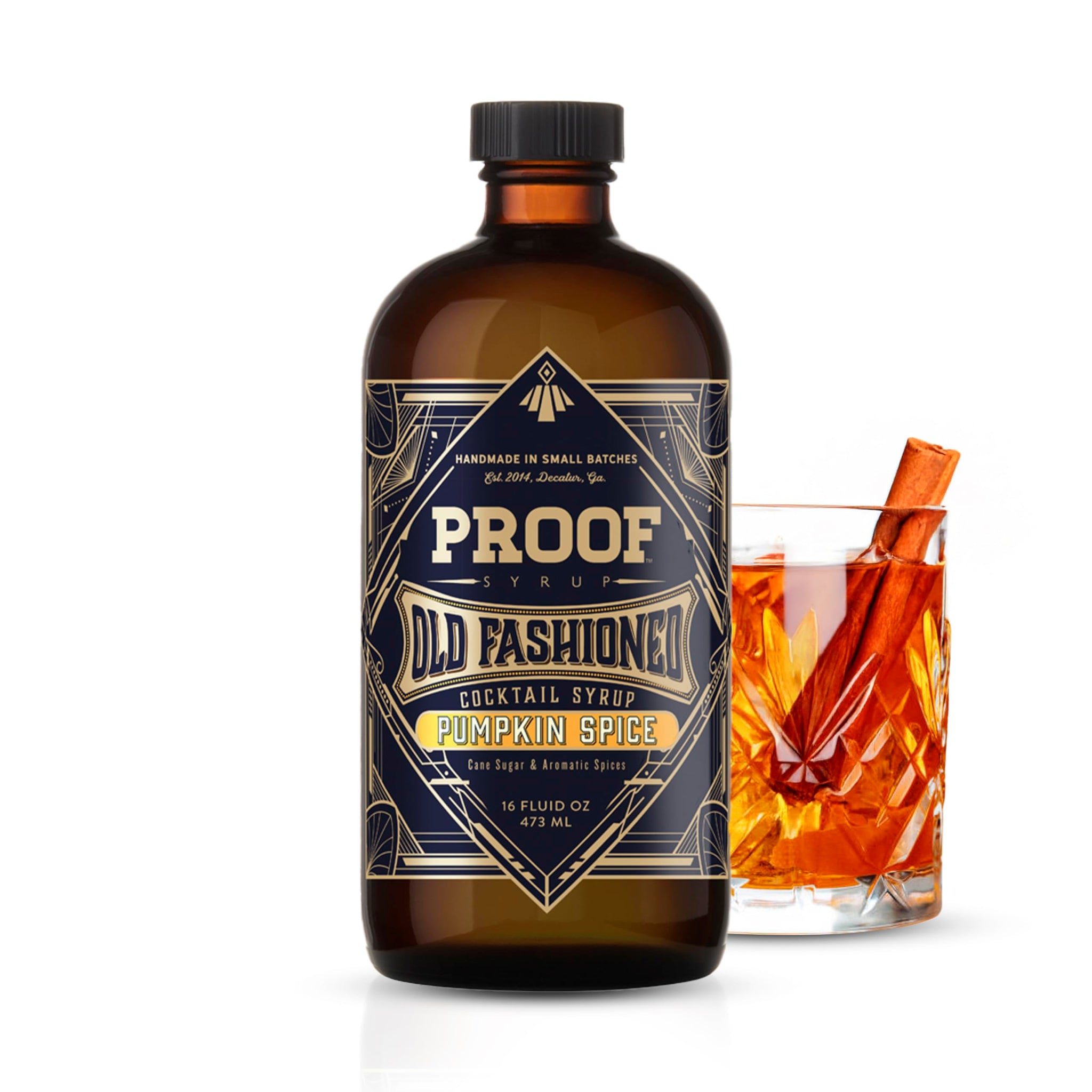 Proof Syrup Old Fashioned Cocktail Mix - Made with Real Bitters & Cane Sugar - Pumpkin Spice Flavor - Fast, Easy, Delicious, Handcrafted Craft