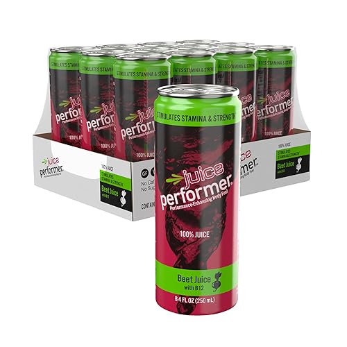 Juice Performer Beet Juice With Vitamin B12 - Natural Pre-Workout Beetroot Juice For Boosting Stamina & Strength - Vegetable Juice with B12 Energy