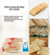 Rosemary Crackers - 2x La Panzanella Rosemary-Mini Croccantini-Crackers 6 oz Bundle with Hand Sanitizing Wipes - Crisp Artisan Snack Crackers