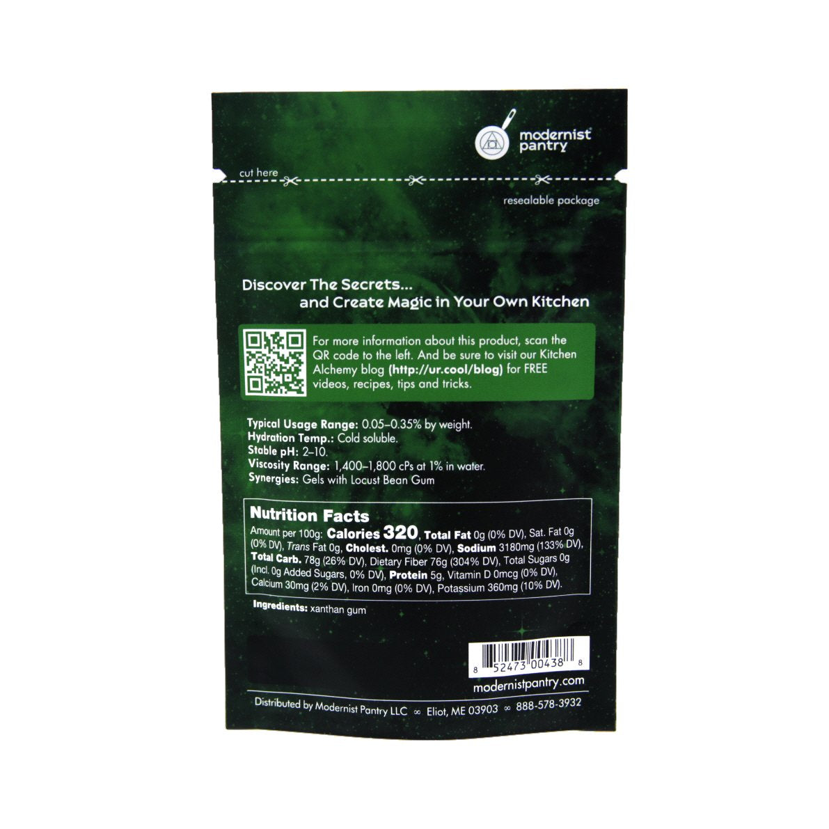 Perfected Xanthan Gum Gluten-Free Vegan OU Kosher Certified - 50g/2oz