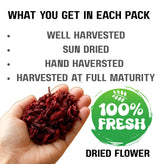 Geenafoods Dried Hibiscus Flowers _ 1lb Whole Petals, Flor de Jamaica- by Geenafoods in Resealable Bag.Pure Whole 100% NATURAL Petals Hibiscus flower